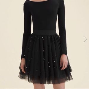 MAJE SHORT TULLE SKIRT WITH BEADS